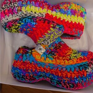 Colorful Crochet Slippers